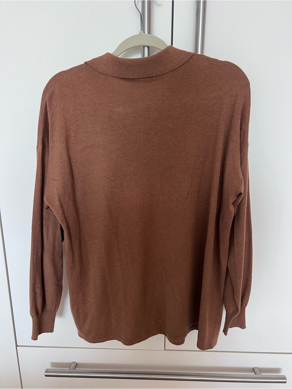 Rust Button-Up Knit Top - Picture 3 of 3